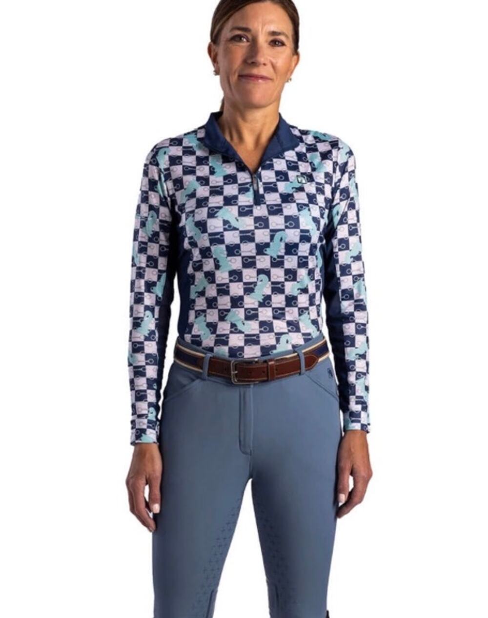 ROMFH Women's Full Seat Silicone Full Grip Winter Fleece Lined Breeches Gray 32L